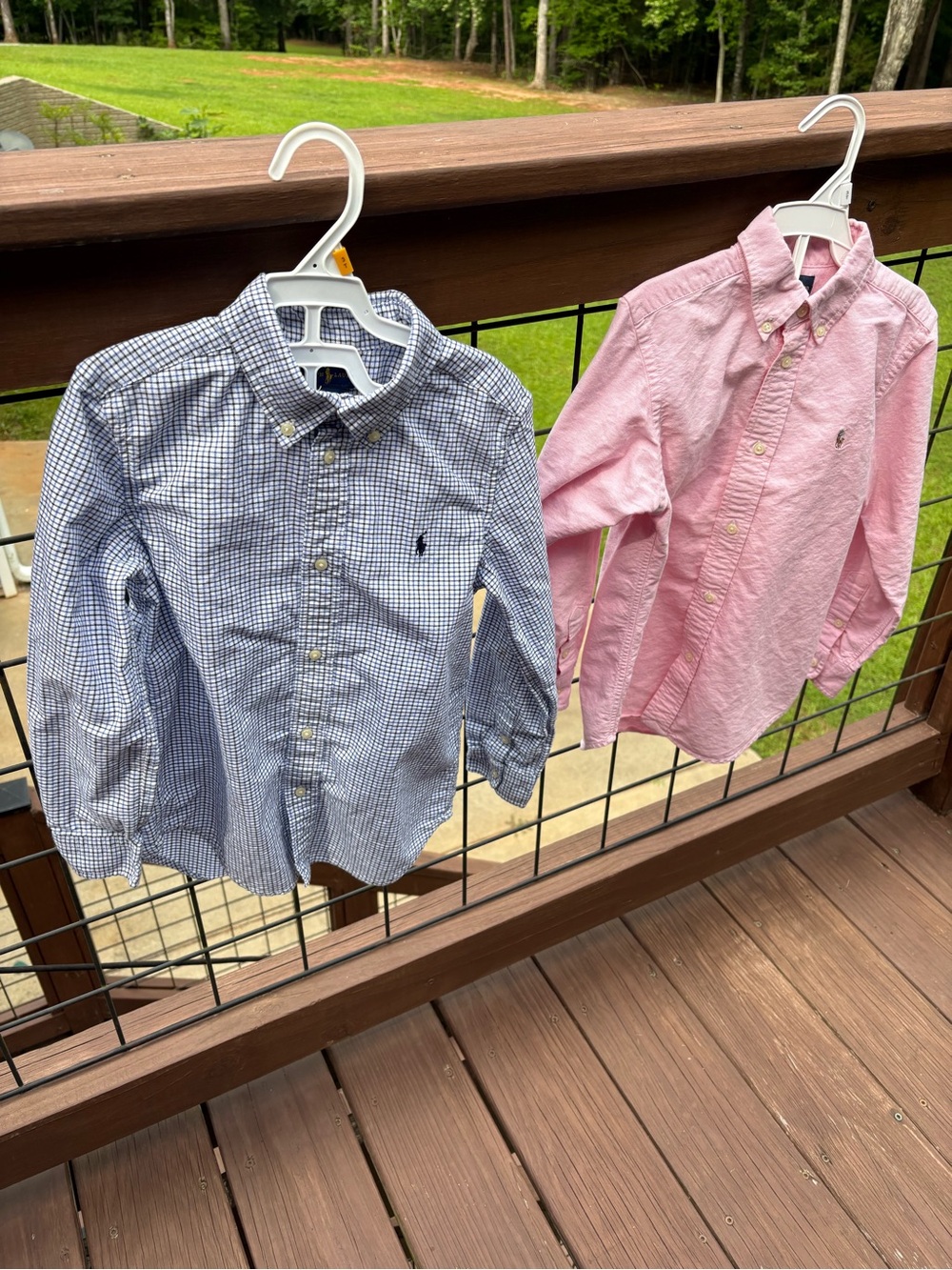 Ralph Lauren Boys' Button-Down Shirts - Blue Gingham & Light Pink